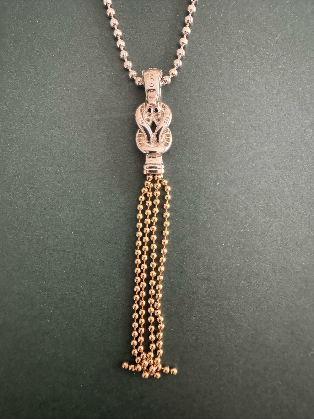 NWT LAGOS Gold and Gold Tassel Pendant Necklace